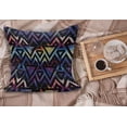 thumbnail image 2 of Geometric Fluffy Throw Pillow Cushion Cover, Galaxy Themed Background with Geometrical Shapes Triangles and Lines Lace Pattern, Decorative Square Pillow Case, 36" x 36", Multicolor, by Ambesonne, 2 of 5
