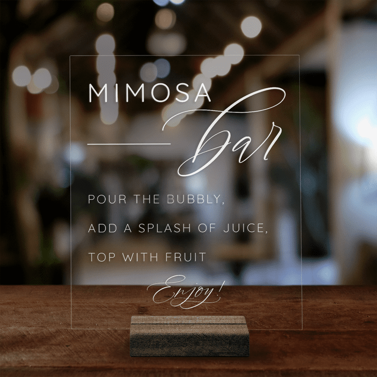 Mimosa Bar Acrylic Sign