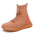 thumbnail image 4 of B91xZ Bottines pour Femmes Confortables à Enfiler Talon Bloc Élastique Plateforme Semelle Crantée Mode, Orange 8.5, 4 of 4