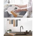 thumbnail image 5 of Burnt Orange Gray Ombre Kitchen Dish Towels for Drying Dishes Set of 2, Vintage Farmhouse Wooden Waffle Weave Microfiber Hand Tea Bathroom Towels Quick Dry & Absorbent Towel 12x12, 5 of 7