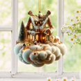 thumbnail image 7 of HomelyJoy House Ornaments for Christmas Village - Flat Hanging House Shape Decorations with Design Details for Xmas Tree, Mantel, Winter Wonderland Display, 7 of 7