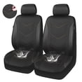 thumbnail image 2 of Ozark Trail Black Durable Leatherette & Durable Water Resistant Oxford Functional Front Car Seat Covers, Universal Fit for Cars Trucks and SUVs,2 pack, 2 of 8
