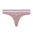 thumbnail image 2 of 6 Packs of SOFRA Women's Cotton Thong Low Rise Wide Band Underwear Sexy Panty - Style#7, 2 of 3