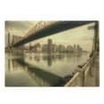 thumbnail image 1 of United States Cutting Board, Queensboro Bridge Spanning the East River in New York City Serene Scenery, Decorative Tempered Glass Cutting and Serving Board, Large Size, Tan Eggshell, by Ambesonne, 1 of 1