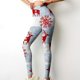 thumbnail image 4 of Leggings de yoga elásticos de cintura media con estampado navideño para mujer Fridja  hfkajh104358, 4 of 5