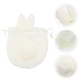 thumbnail image 1 of Plush Drawstring Bag Bunny Bag: Rabbit Drawstring Fluffy Bag Multipurpose Jewelry Sack Bag White, 1 of 8