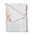 thumbnail image 2 of Cartoon Soft Flannel Fleece Blanket, Hippie Pastel Peace Sign Psychedelic Back to School Sketch Notebook Drawings Girls, Cozy Plush for Indoor and Outdoor Use, 70" x 90", Multicolor, by Ambesonne, 2 of 5