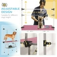 thumbnail image 4 of PawHut Table de Toilettage pour Chien Réglable avec 2 Élingues de Sécurité, Rose, 4 of 10