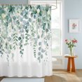 thumbnail image 4 of Eucalyptus Leaves Shower Curtains for Bathroom, Spring Summer Farmhouse Botanical Waterproof Fabric Shower Curtain, Decorative Bathroom Curtain for Bathtub, 36"x72" , No Hooks Included, 4 of 9
