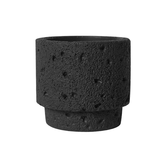 Maceta de cemento con agujeros de drenaje, pequeña maceta de sobremesa for sala de estar y jardín.