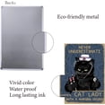 thumbnail image 3 of Nurse Cat Vintage Sign Retro Metal Tin Sign Poster Painting Plaque Iron Sign Wall Decoration Mural Hanging Sign for Living Room12 x 8 Inch-Never Underestimate a Cat Lady with a Nursing, 3 of 6