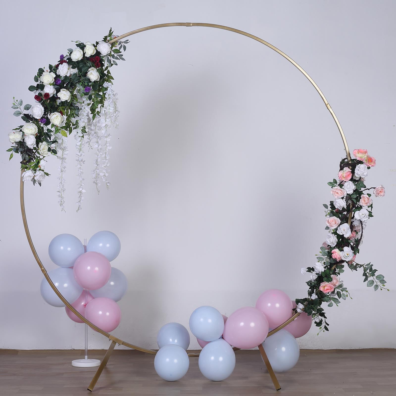 6.6ft 2M Large Size Hexagon Metal Balloon Arch Stand Wedding Arch Frame Metal Arch for DIY Party Wedding Decoration 6.6ft 2M 