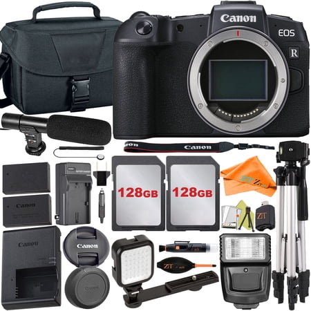 Canon EOS RP Mirrorless Camera (Body Only) with Mount Adapter + Microphone + 2 Pack 128GB + Case + ZeeTech Accessory (International Version)