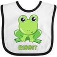 thumbnail image 3 of Inktastic Ribbit Cute Green Frog Boys or Girls Baby Bib, 3 of 4