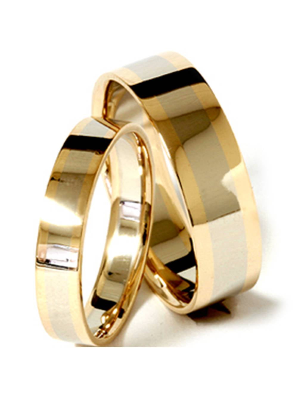 gold band ring set