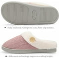thumbnail image 2 of Womens Slipper Warm Comfy Memory Foam House Slippers Knitted Shoes Faux Fur Lined Anti-Skid Rubber Sole Bedroom Cozy Indoor Outdoor Slippers, 2 of 13