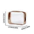 thumbnail image 3 of Transparent Travel Bag, Clear Toiletry Bag, Large Capacity Cosmetic Travel Storage Bag with Zipper, Leak Proof Plastic Wash Bag for Women and Men, Portable Travel Accessory Organizer, 17x6x12cm, 3 of 6