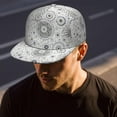 thumbnail image 6 of Mandala Baseball Cap Men Women Adjustable Snapback Flat Bill Hip Hop Hat for Social Gatherings, 6 of 7