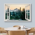 thumbnail image 3 of wall26 Canvas Print Wall Art Window View Midwest Mountain Range Pine Tree Forest Wilderness Nature Photography Realism Scenic Landscape Colorful Multicolor for Living Room, Bedroom, Office - 12", 3 of 5