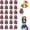 Purple Gold, variant on 24 Pcs Cheerleading poms,pom poms Cheerleading with Finger for Rooters Cheering Squad Team Spirit Sports (Blue Gold)