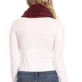 thumbnail image 4 of Sakkas Mellah Long Wide Soft Fuzzy Infinity Fall Winter Wrap Scarf - Burgandy - One Size Regular, 4 of 5