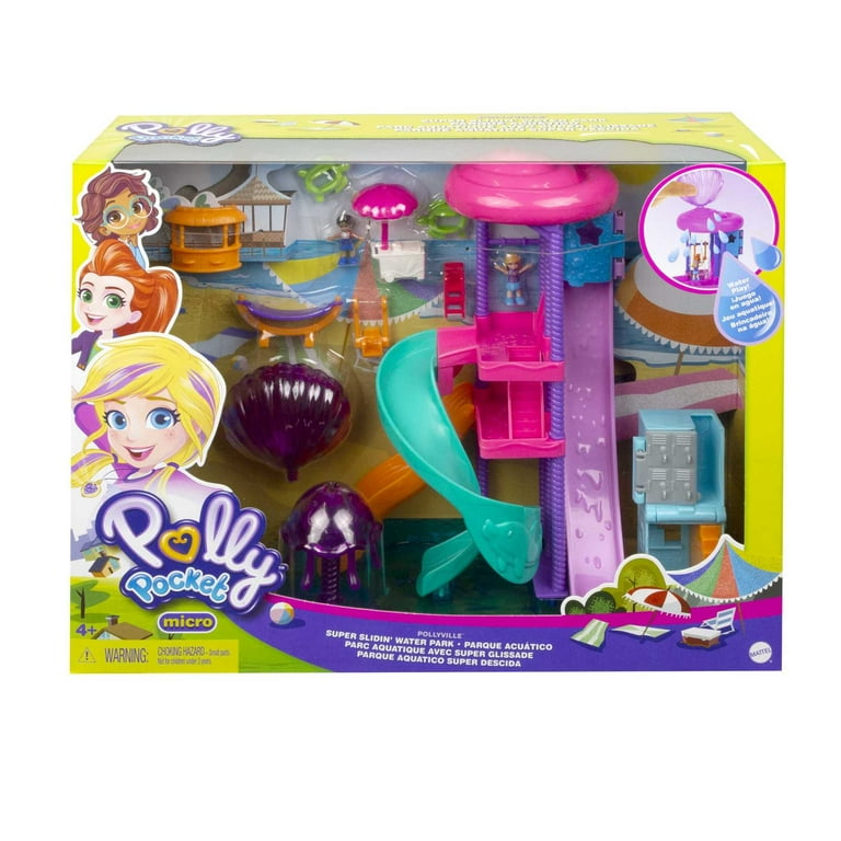 Polly Pocket ウォータースライダーセット Polly Pocket Pollyville Splashy Super Slidin' Water Park Playset