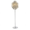Adesso Shimmy Floor Lamp, Chrome Finish, Gray