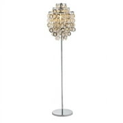 Adesso Shimmy Floor Lamp, Chrome Finish, Gray