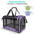 thumbnail image 6 of Soft-Sided Pet Carrier for Large Cats & Small Dogs, Airline Approved, Collapsible Portable Travel Carrier, Breathable Durable Privacy Pet Bag, Multiple Colors Cat Accessories, 6 of 34