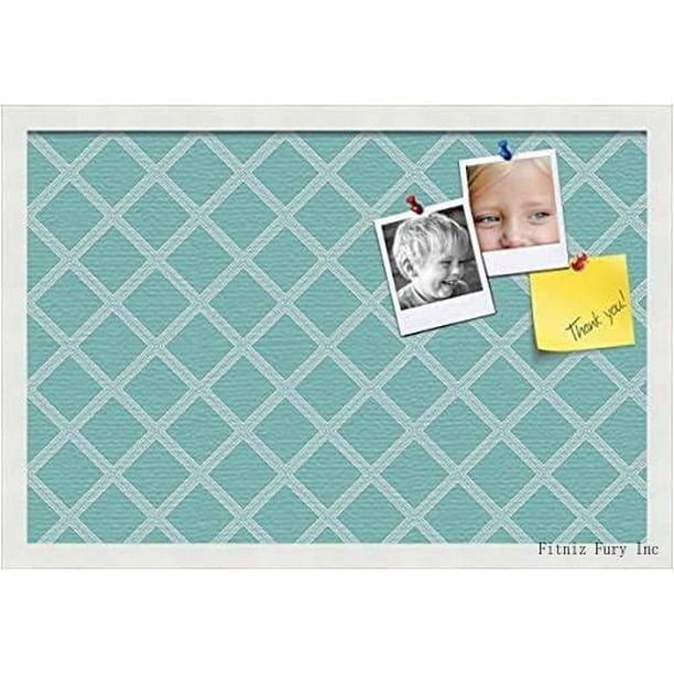 Pinpix Pin Cork Bulletin Board Made From Canvas, Diamond Modern Pattern