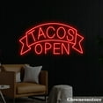 thumbnail image 2 of Glowneon Open Tacos Neon Sign, Tacos Led Sign, Mexican Food Neon Light, Kitchen Art, 2 of 5