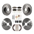 thumbnail image 1 of Transit Auto Front Rear Disc Brake Rotors Semi-Metallic Pads and Drum Kit (7Pc) for Car 2013 Honda Fit DX with GAS engine K8S-102089, 1 of 11
