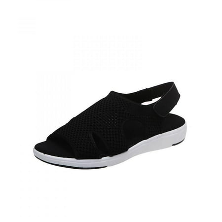 

Homedles Sandals Women- Summer Open Toe Flat Casual Comfortable Gift for women Platform Sandals Black