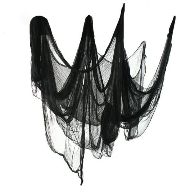Paño Espeluznante Negro De Halloween Paño De Gasa Aterrador Para La Decoración De La Fiesta De Halloween De La Casa Embrujada Cateissary HA037395-00