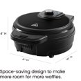 thumbnail image 3 of Chefman Anti-Overflow Belgian Waffle Maker, Shade Selector, Non-Stick, Black, 3 of 9