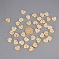 thumbnail image 2 of Lovely 2-hole Basic Sewing Button in Heart Shape Wooden Buttons BurlyWood 13x15mm, 2 of 3