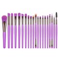 thumbnail image 1 of Heytea Paquete de 20 piezas cosméticas sombra de ojos esponja delineador de ojos cejas labio nariz base polvo maquillaje cepillos conjuntos (púrpura fluorescente), 1 of 2