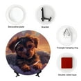thumbnail image 4 of Honeii Puppy Lying On A Cloud Print Elegant Bone China Decorative Plate, Porcelain Plate,Art Crafts,Ceramic Ornaments for Home Office Wall Decor-7in, 4 of 6
