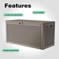 thumbnail image 4 of EasyUp 100 Gallon Resin Deck Box, Lockable Patio Outdoor Storage Box for Furniture, Garden Tools and Tools Storage, Waterproof Outside Storage Boxes, 4 of 8