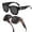 Black + Leopard Print, variant on Fit Over Sunglasses for Women Men, Oversized Square Over Glasses Sunglasses for Outdoor