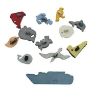 Buttons Galore Nautical Craft Buttons Assortment, 50 Count – Ocean & Sea Life Plastic Sewing Buttons with Shank and Sew-Through Styles for Crafts, Scrapbooking & DIY