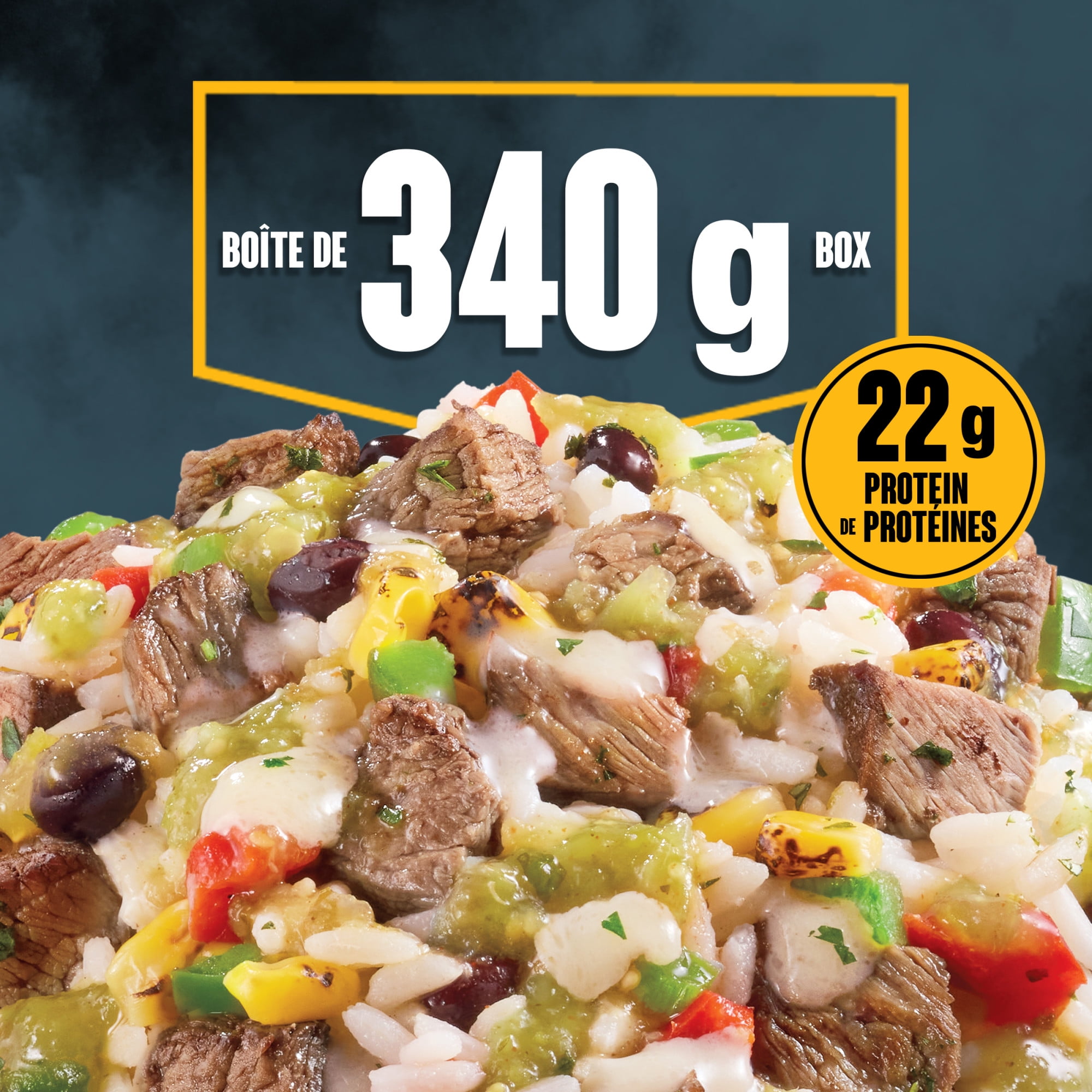 CRAVE Steak Carne Asada Burrito Bowl, 340 g Box, CRAVE CARNE ASADA BURRITO BOWL