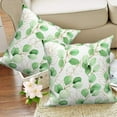 thumbnail image 5 of Eucalyptus Leaf Throw Pillow Covers 18x18 Set of 2,Spring Green Leaves Decorative Pillow Cases for Bedroom Sofa Couch, 5 of 6