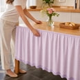 thumbnail image 5 of Purple Plaid Table Skirt, Ruffled Scalloped Edge Table Skirt, Farmhouse Checkered Table Cover, for Wedding, Party, Home Decor, 5 of 6