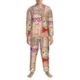 thumbnail image 3 of Honeii Cute Lamas Pattern Mens Pajamas Set,2pcs Men's Lounge Long Sleeve Sleep Shirt and Pajama Bottoms Sleepwear Set,Mens Pjs Sets-X-Large, 3 of 7