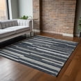 thumbnail image 6 of Addison Rugs Mayfield Washable Transitional Stripes, Bars, Horizontal Lines Gray Rectangle Rug, 9' x 12', 6 of 6