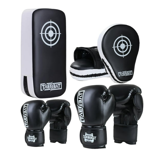 Almohadillas de boxeo guantes guantes de boxeo Kick Pack Set equipo de boxeo de arte Negro