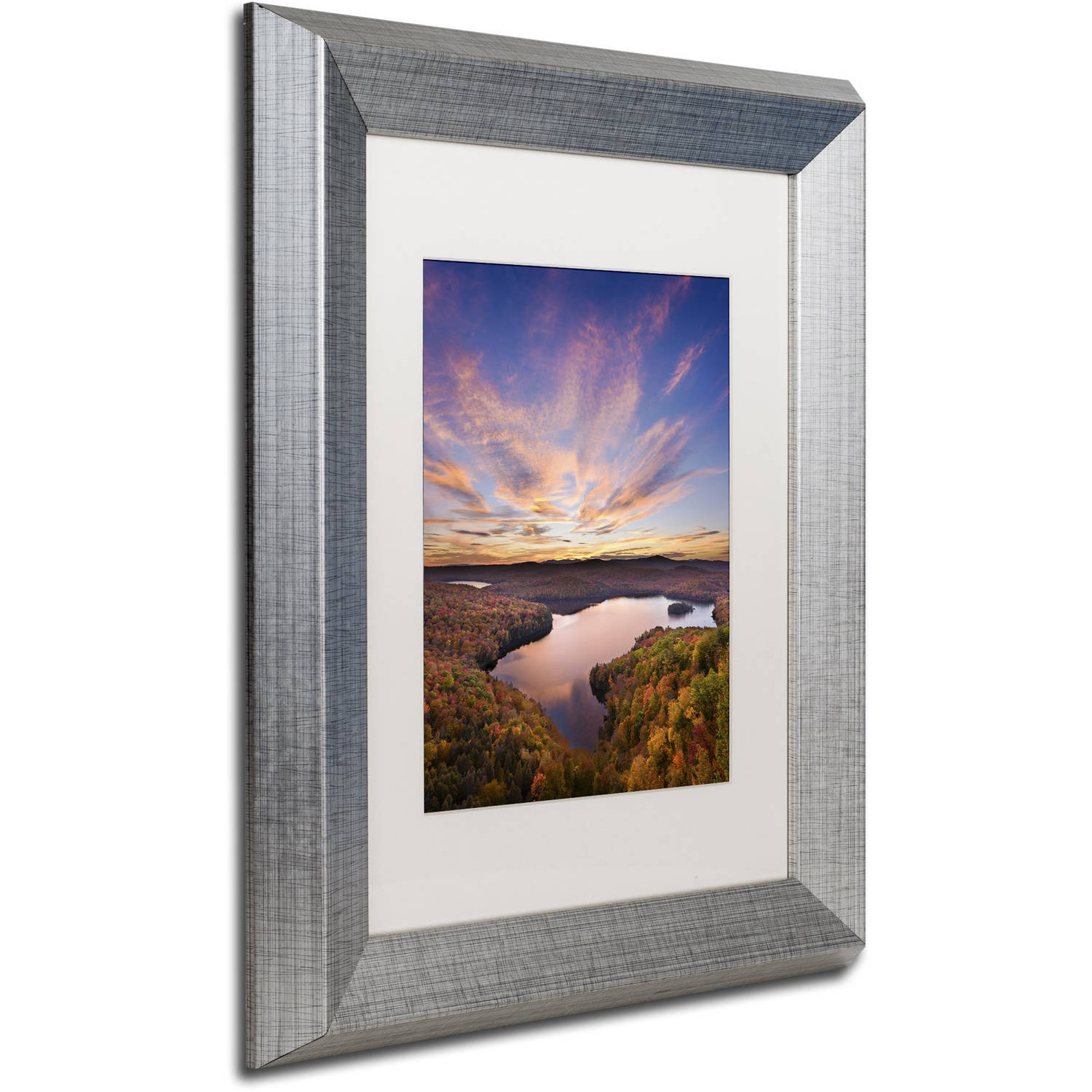 Trademark Fine Art "View from the Ledge" Canvas Art by Michael Blanchette Photography White Matte, Silver Frame