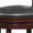 Black Faux Leather, variant on Weston Home Vertical Design Swivel Dark Cherry Finish Wood Bar Height Stool, Multiple Colors