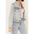 thumbnail image 3 of Driftwood Women's Light Wash Patchwork Cropped Button-Front Denim Jacket Blue   US, 3 of 5